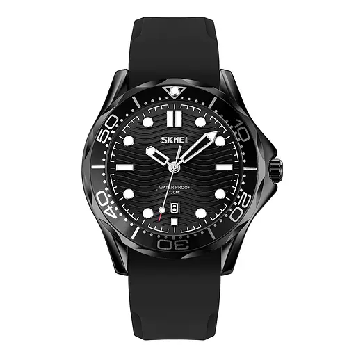 Наручний годинник чоловічий 9276PBKBK Black-Black Silicone Strap Skmei acs0029809 - фото 1