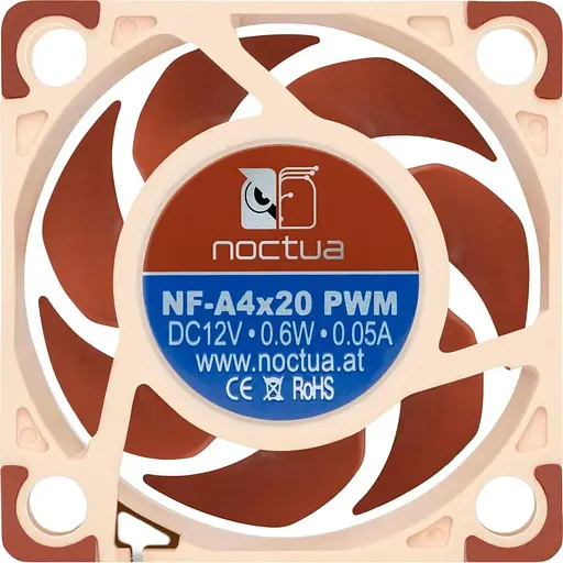 Вентилятор Noctua 40x40x20mm бежевий/коричневий (NF-A4x20 PWM) - фото 1