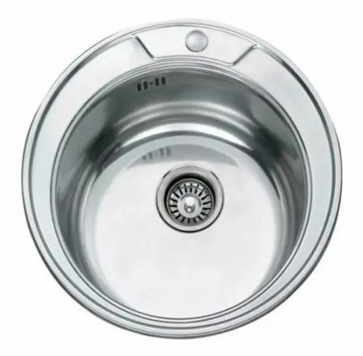 Мийка кухонна врізна Kraft 490 D Decor кругла 490х490х180 мм 0,8 мм 30412 - фото 1