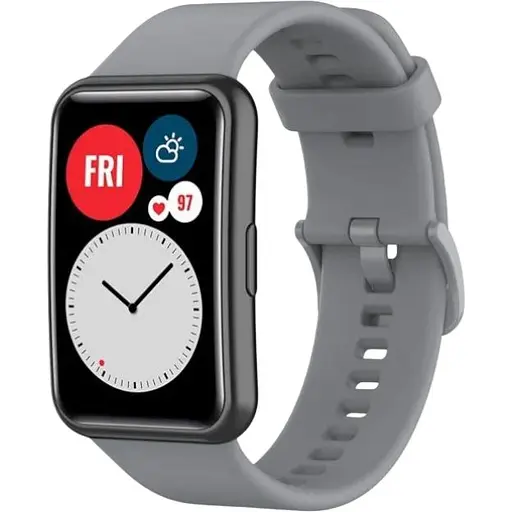 Ремешок DK для Huawei Watch Fit / Fit SE Silicone Sport Full Light Classic (grey)