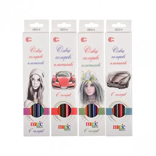 Олівці 6 кольорів COLOR-IT CR555-6 White Night "С" - фото 1