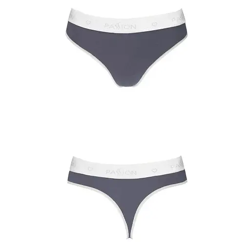 Спортивные трусики-стринги Passion PS007 Panties dark grey L - фото 2