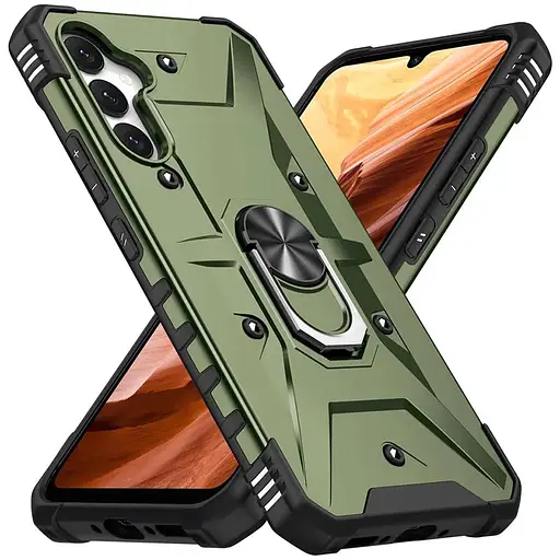 Ударостійкий чохол Pathfinder Ring для Samsung Galaxy A34 5G Зелений / Army Green - фото 2