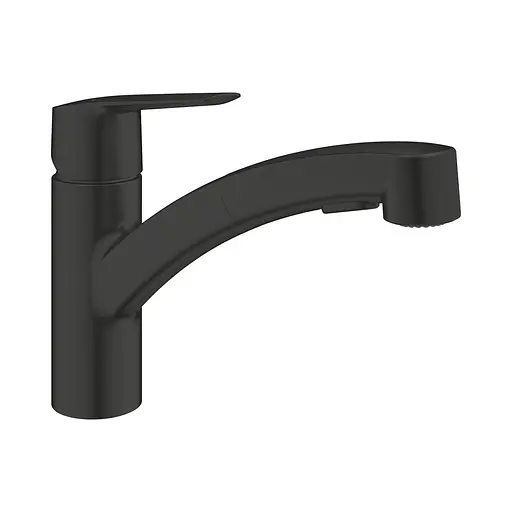 Змішувач для кухні Grohe QuickFix Start 303072431, Чорний матовий - фото 1