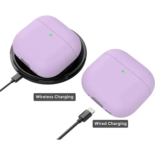 Чехол AhaStyle Ultra-Thin Colorful Silicone Case для Airpods 4 Lavender Purple (CP-WG172-PE) [133826] - фото 3
