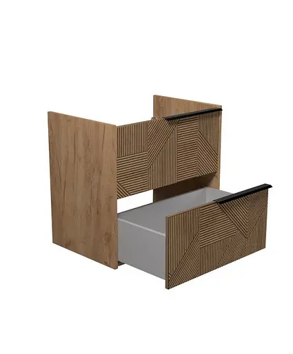 Тумба Мойдодир Cubic 70-A під умивальник дуб обпалений - фото 4