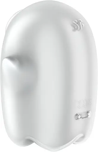 Вакуумний кліторальний стимулятор з вібрацією Satisfyer Glowing Ghost білий - фото 7