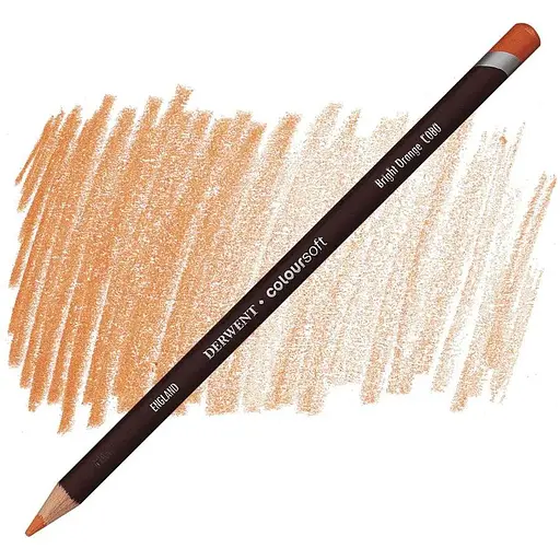 Карандаш цветной Derwent Coloursoft С080 Оранжевый яркий - фото 1