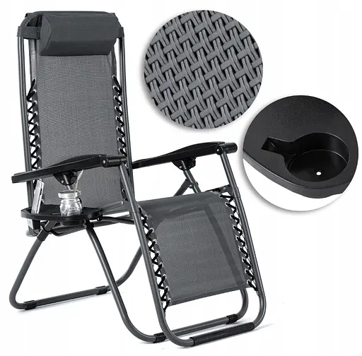 Шезлонг крісло пляжне Jumi Zero Gravity max 120 кг - фото 3