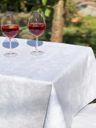 Водовідштовхувальна скатертина Мармур світло-сірий 400х180 см - фото 2