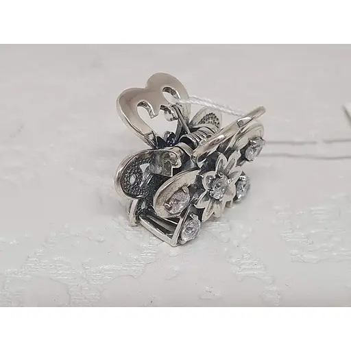 Серебряная заколка для волос Ирий с фианитами. 9313 - фото 3