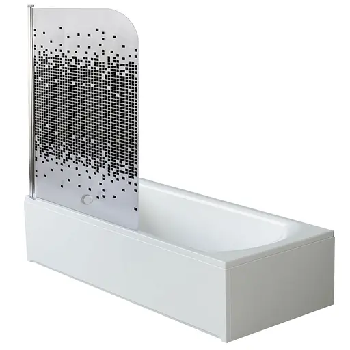 Шторка для ванної Bravo Elba 80В Mosaic 000023252, Універсальна, другий, чорний - фото 1