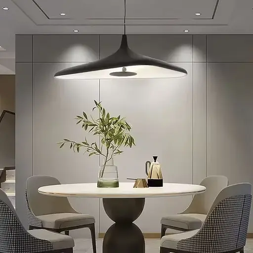 Світильник із унікальним чорним динамічним плафоном 70х45 см | Арт. MJ260-800 BK | Line F - фото 2