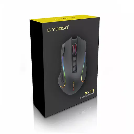 Комп'ютерна миша E-YOOSO X11 бездротова ігрова з акумулятором та підсвічуванням 2.4 gHz Black - фото 10