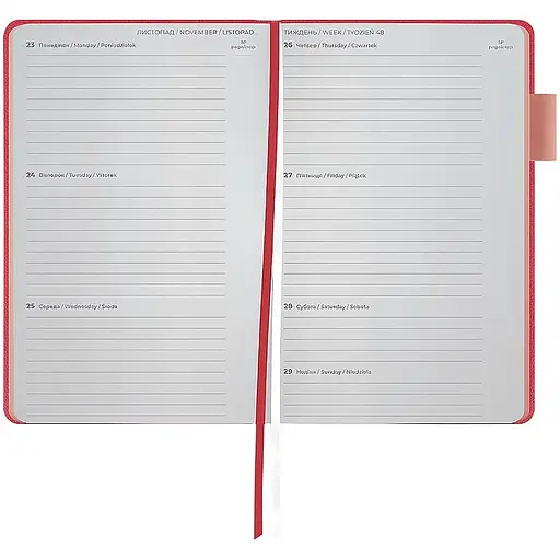 Еженедельник Axent 2026 Partner Soft Muse 125 x 195 мм розовый (8527-26-1-A) - фото 5