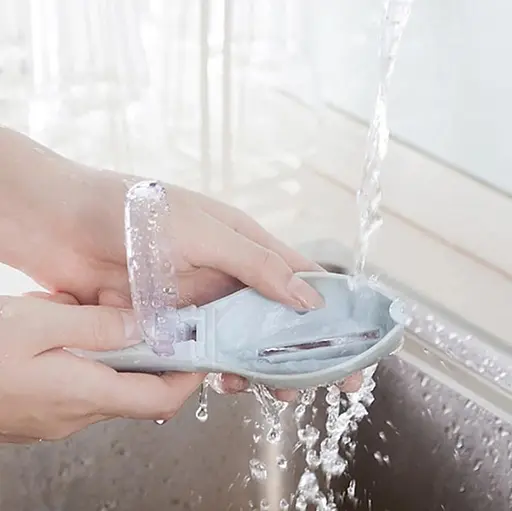 Рибочистка пластикова з контейнером 16 см, Kitchen Master Сірий 85688 - фото 5