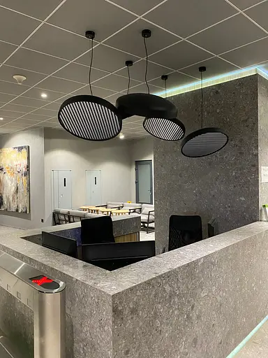 Підвісний стельовий світильник Babich Studio Mid Shaded Black (RAL 9005) - фото 7