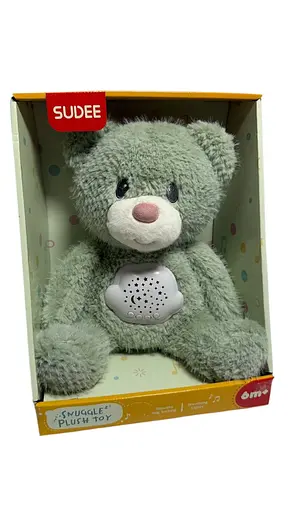 Нічник Ведмедик підсвічування, проєкція зоряного неба, звуки, мелодії