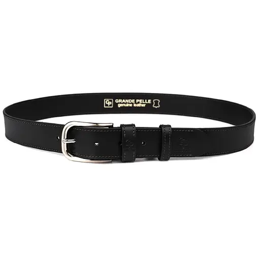 Ремінь шкіряний Grande Pelle чорний 120х4х0.5 см acs0032054 - фото 2