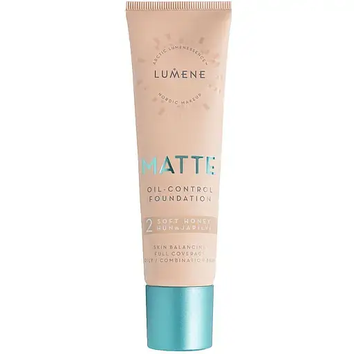 Тональная основа Lumene Matte Oil-control Foundation тон 2 (Soft Honey) 30 мл - фото 1