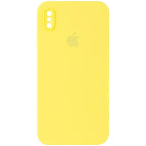 Чехол Epik Silicone Case Square Full Camera Protective AA для Apple iPhone X/XS 5.8 Желтый/Yellow