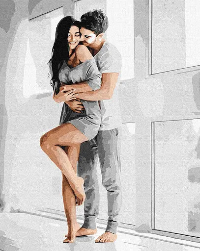 Набір для розпису по номерах Чутливі обійми, 40x50 см