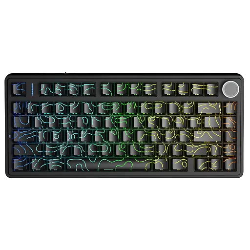 Клавиатура беспроводная Aula F75 RGB Side Printed Contours Black - фото 1