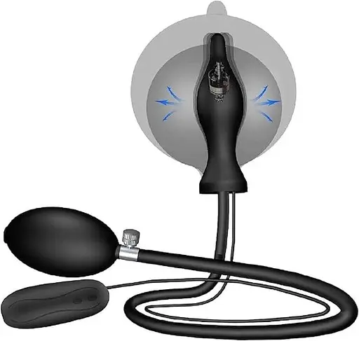 Надувной анальный расширитель с вибрацией 3,8 см х 7 см, 10 режимов - фото 3