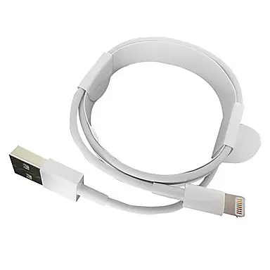 Кабель для зарядки и синхронизации Apple Lightning to USB Cable 1 метр белый - фото 1