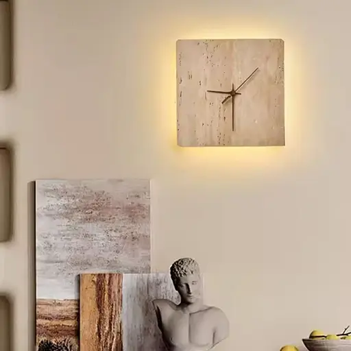 Декоративний квадратний світильник-годинник 30х30 см Line F Арт. STW010S-300 - фото 1