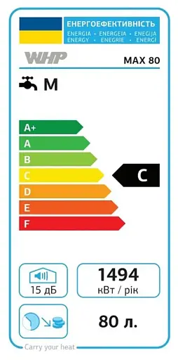 Бойлер электрический накопительный WHP Max 80 л 2 кВт 30412 - фото 7