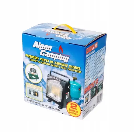 Газовий обігрівач + плита Alpen Camping IK-1100 під балон 2 в 1 - фото 9