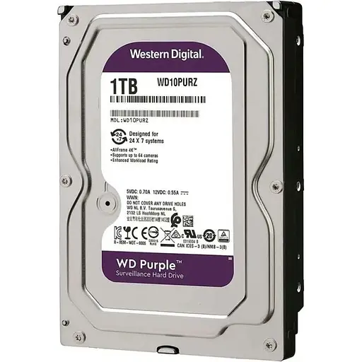 Жорсткий диск 3.5" Western Digital Purple 1 TB SATA 64 MB (Western Digital10PURZ) [141161] - фото 3
