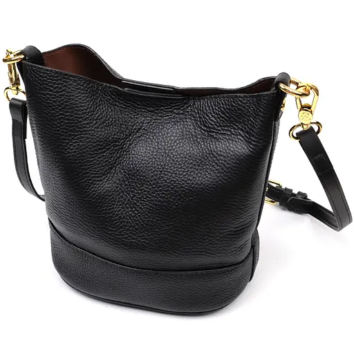 Кожаная сумка Vintage с автономной косметичкой внутри 22х18х12 см sum0029058 - фото 2