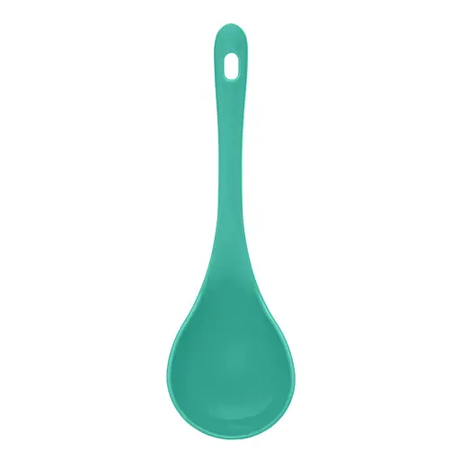 Ложка для мультиварки рису половник пластикова глибока 22х7 см, Kitchen Master Зелений 84516 - фото 4