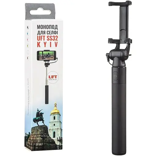 Монопод для селфі Smart зі шнуром SS32 KYIV Selfie Stick Black - фото 1