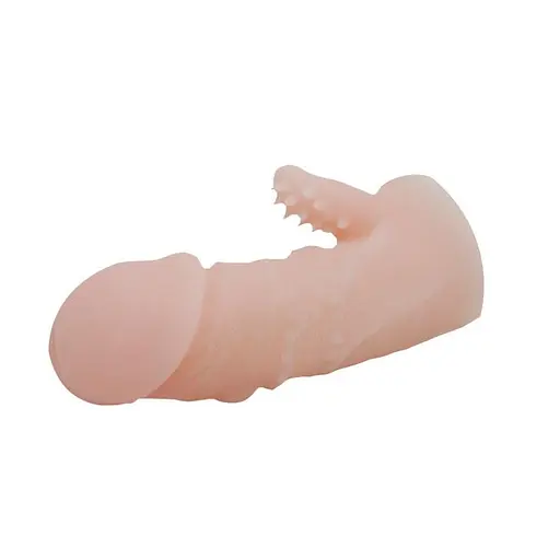 Насадка на пеніс Baile Wolftooth Sleeve, 13 см (бежевий) - фото 3