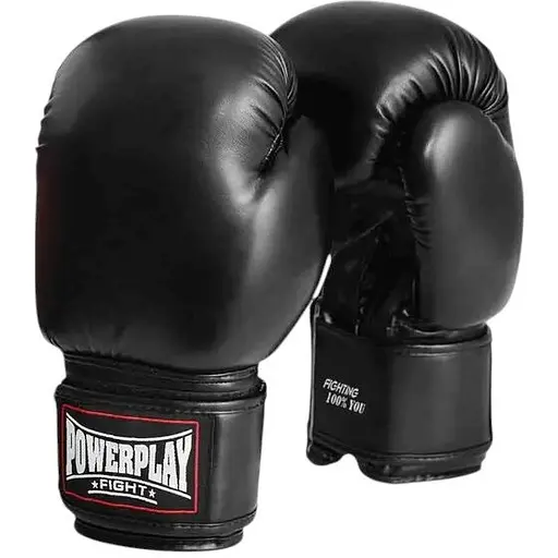 Рукавиці боксерські PowerPlay PP 3004 Black - 10 унцій - фото 1
