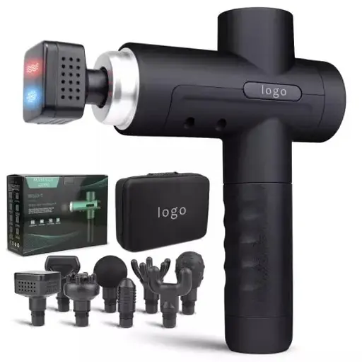 Перкуссионный массажер MG03-T Массажный пистолет (8 насадок + кейс) 2600 мАч 30 режимов