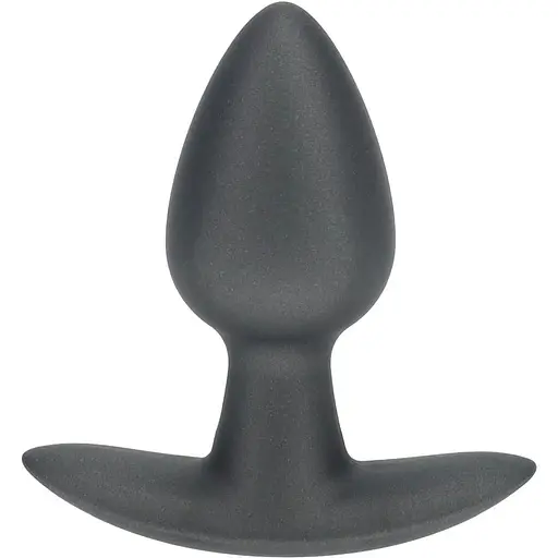 Анальна пробка Ouch! Smooth Anal Plug Metallic S 6.5 см (сірий)