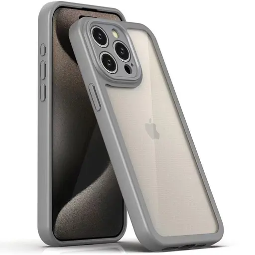 Чохол Epik TPU Transparent + Colour 1.5 мм для Apple iPhone 13 Pro 6.1 Grey