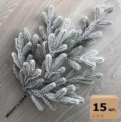 Ветви хвойные искусственные Hvoya Traditional заснеженные 60 см 15 шт. - фото 2