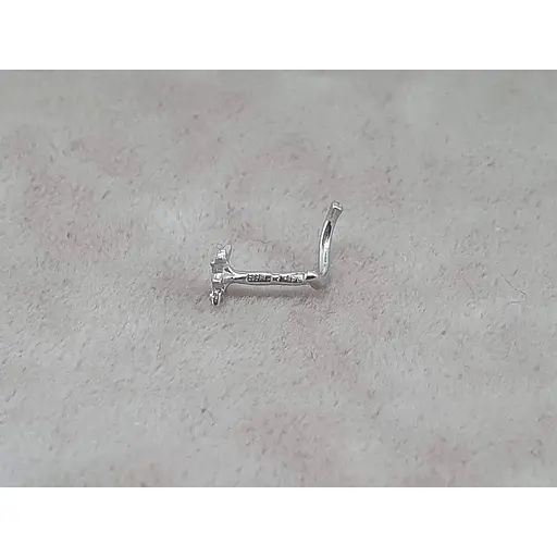 Золотая серьга-пирсинг Астор в нос с бриллиантами. 1122443Р_Б - фото 4