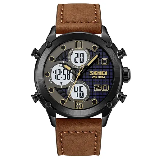 Часы Skmei 1975LDKBNWT Dark Brown-White Leather