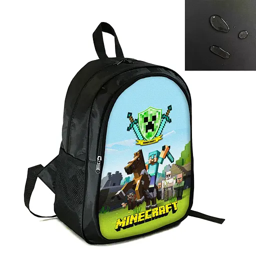 Рюкзак городской/школьный 38×28см с принтом Minecraft Крипер детский, подростковый, спортивный (4163)