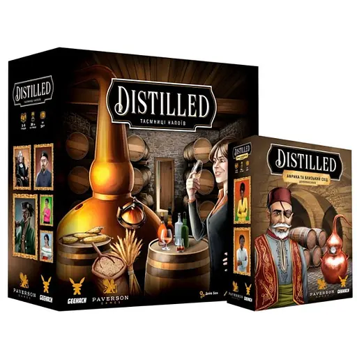 Настільна гра Geekach Games Distilled. Таємниці напоїв з доповненням Африка та Близький Схід (укр.) (GKCH065DS+1) - фото 1