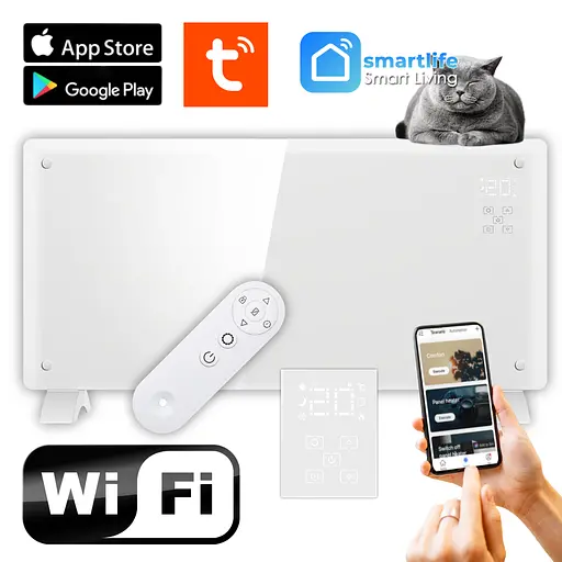 Конвекторний обігрівач Kidwell Thunder Modern 2в1 2000W Wi-Fi White - фото 2