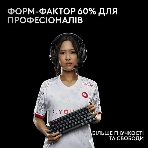 Клавіатура Logitech G PRO X 60 TKL GX Optical Tactile Wireless Black (920-011911) - фото 12