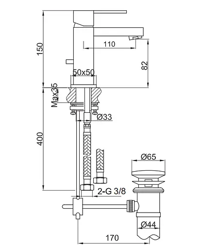 Смеситель для умывальника Kohlman Excelent хром низкий QB100H Хром - фото 5