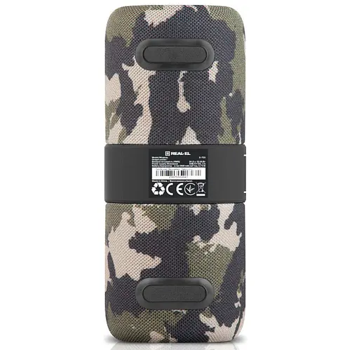 Портативна колонка Real-El RX733 24W Bluetooth TWS, RGB, Haki - фото 5